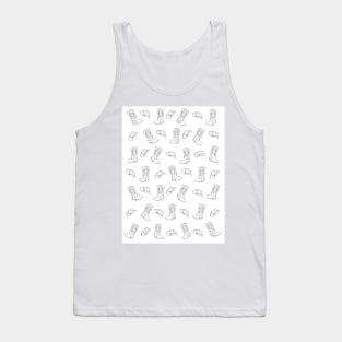 BLACK And White Cowboy - Western Art Tank Top